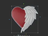 Heart with wing-4