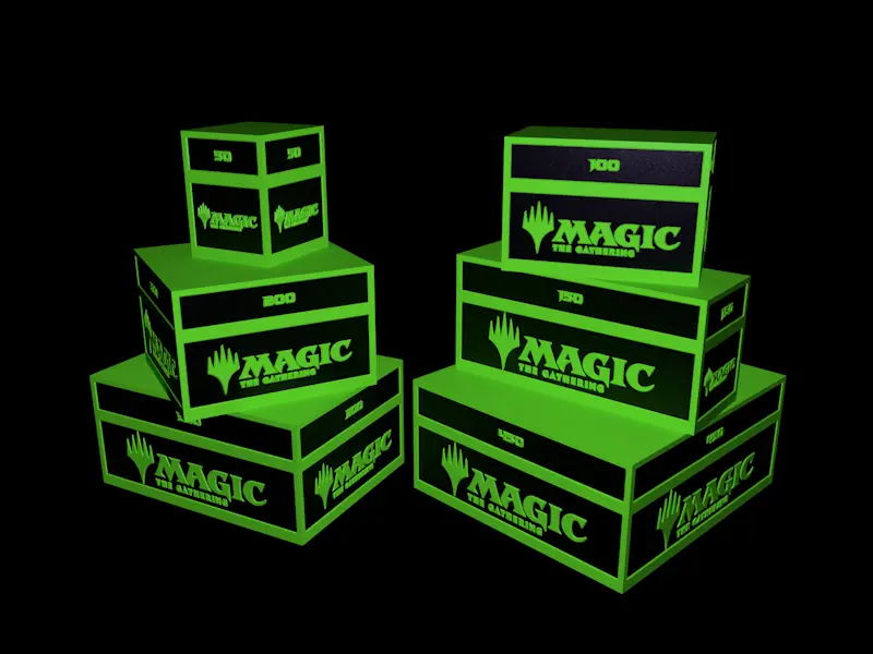 Board Games & Card Games STL Download - Magic Card boxes V2 - Toploader ...