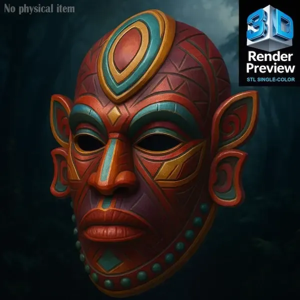 African Tribal Mask STL