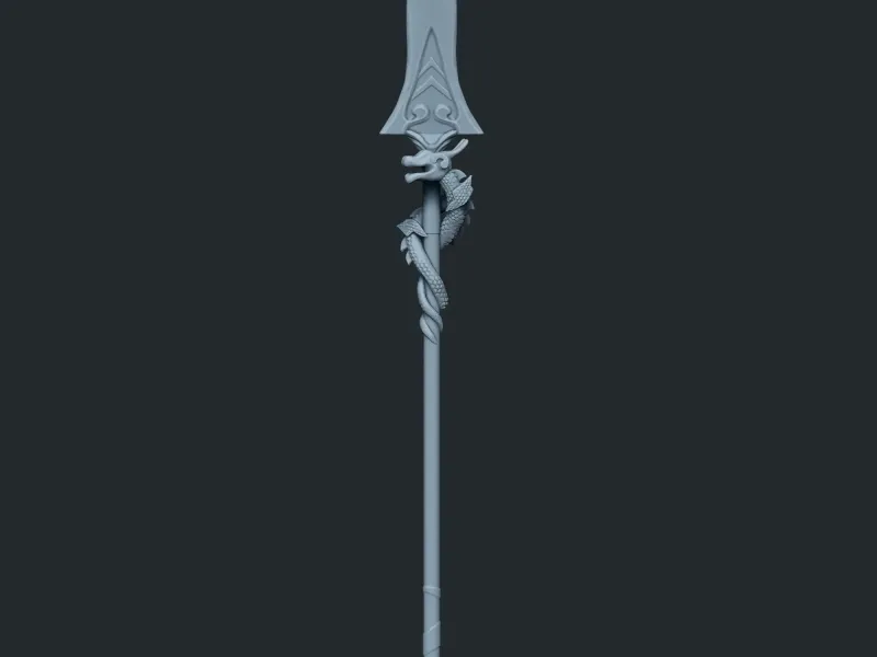 Yun Jin Dragon's Bane Spear Genshin Impact Cosplay Weapon