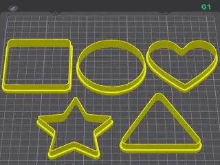 Basic Shapes Cookie Cutter Pack – 3D Printable STL for Bakin