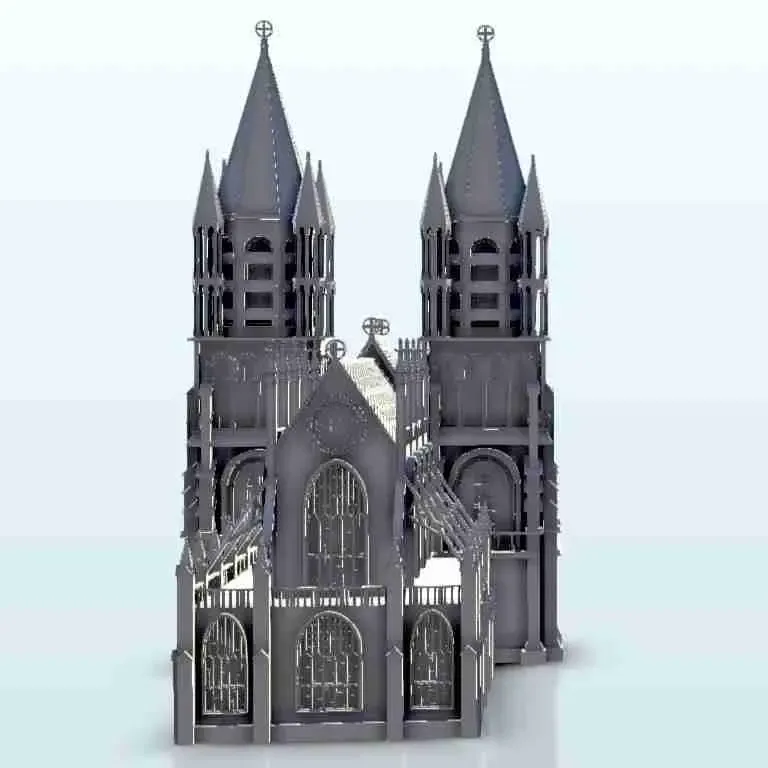 Gothic cathedrale 11 - scenery medieval miniatures warhammer
