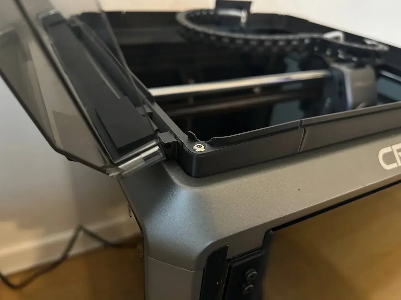 K1/K1C compact lid riser with hinges V2 (Updated)