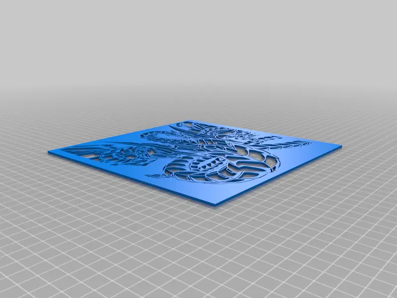 Cyber End Dragon stencil 