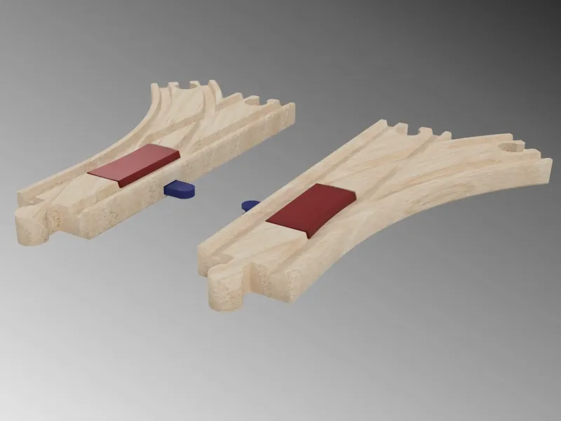 Railway switch to wooden rails