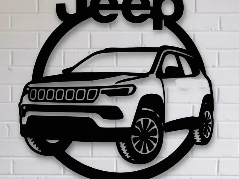 wall art jeep compass