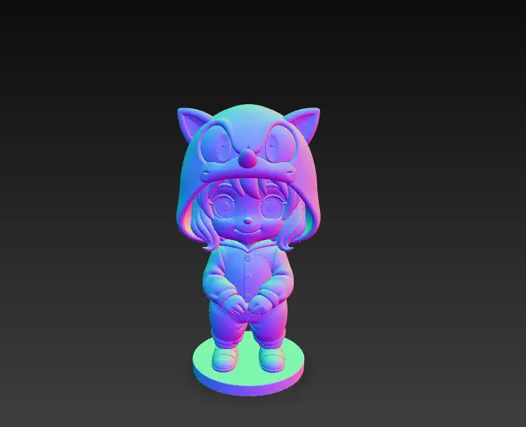 Anya Sonic Costume chibi design with base STL