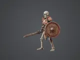 Skeleton Swordsman with Shield - Tabletop Miniature-1
