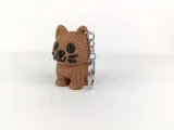 Knitted Cat Keychain-1