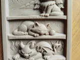 Trio de panneaux de chats-1