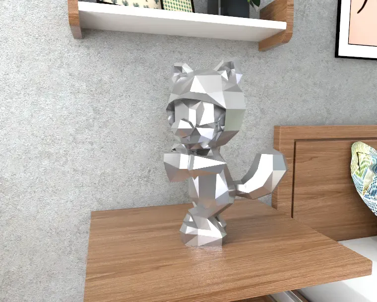 Mario Tanooki Lowpoly