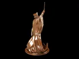 Wizard statue 3D print model-5