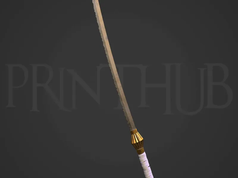 Bleach Kenpachi Zaraki Nozarashi Sword STL 3d print cosplay