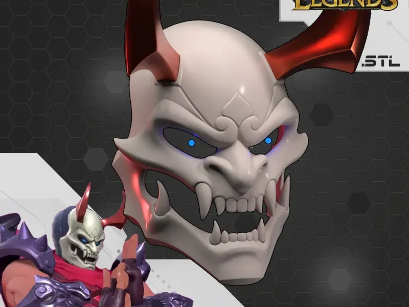 Blood Moon Shen Cosplay Mask - League of Legends Wild Rift