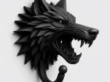 Geometric Wolf Head Wall Hook-1
