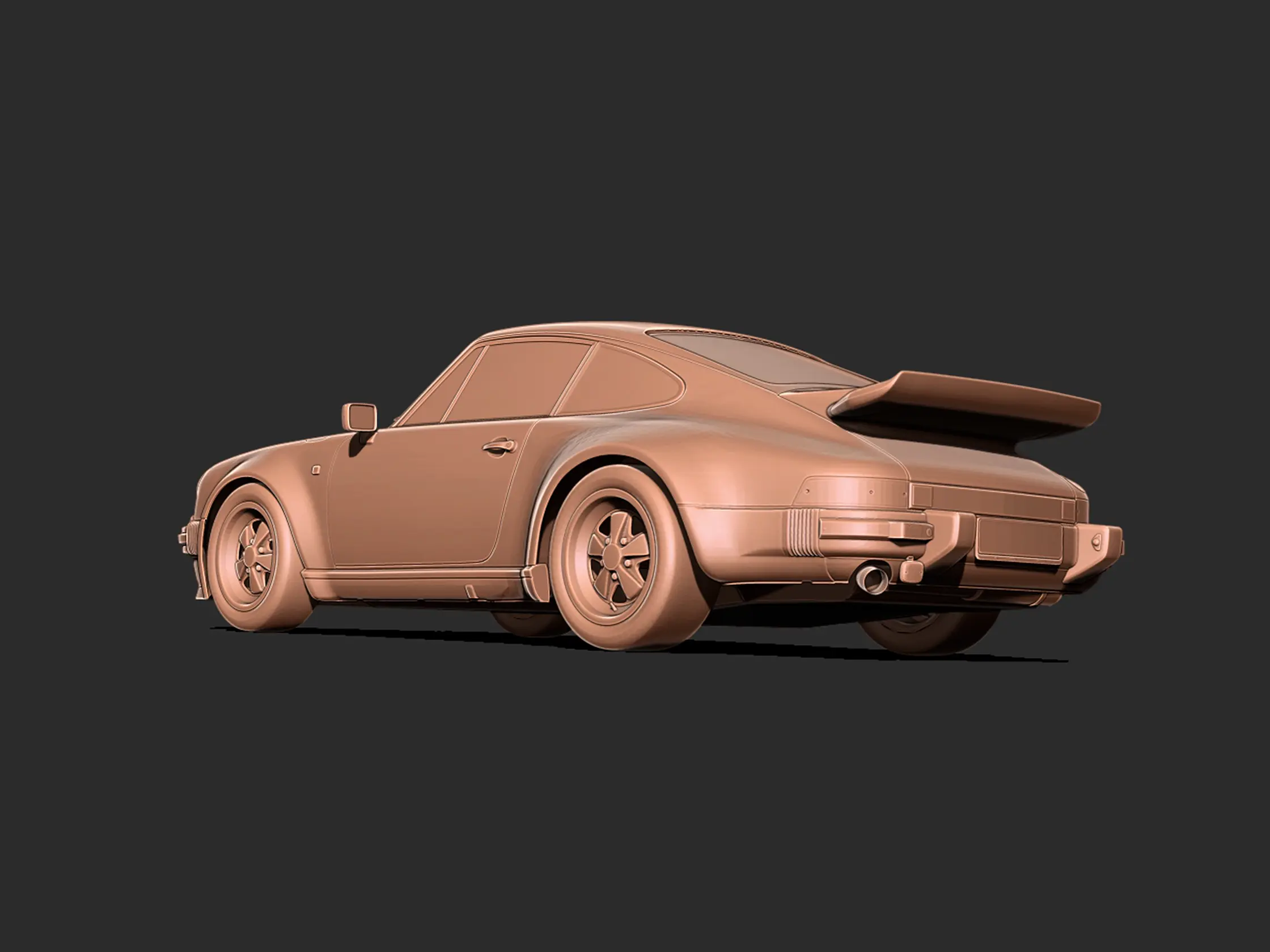 1975 Porsche 911 930 Turbo 3d baskı modeli