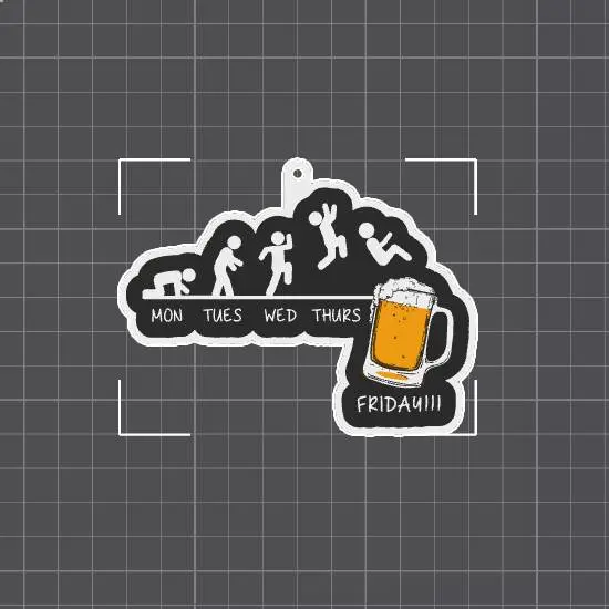 llavero "viernes cerveza"