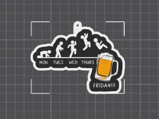 llavero "viernes cerveza"