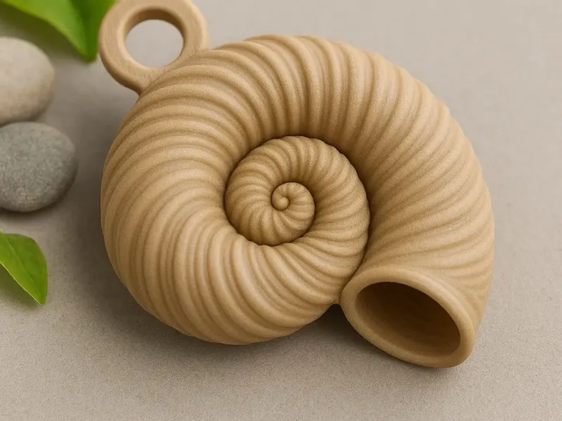 Spiral Shell Keychain