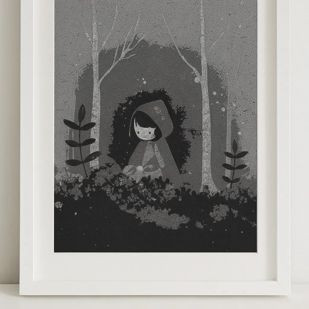 Fairy in the Forest 3D-Art Picture. Print a Phito