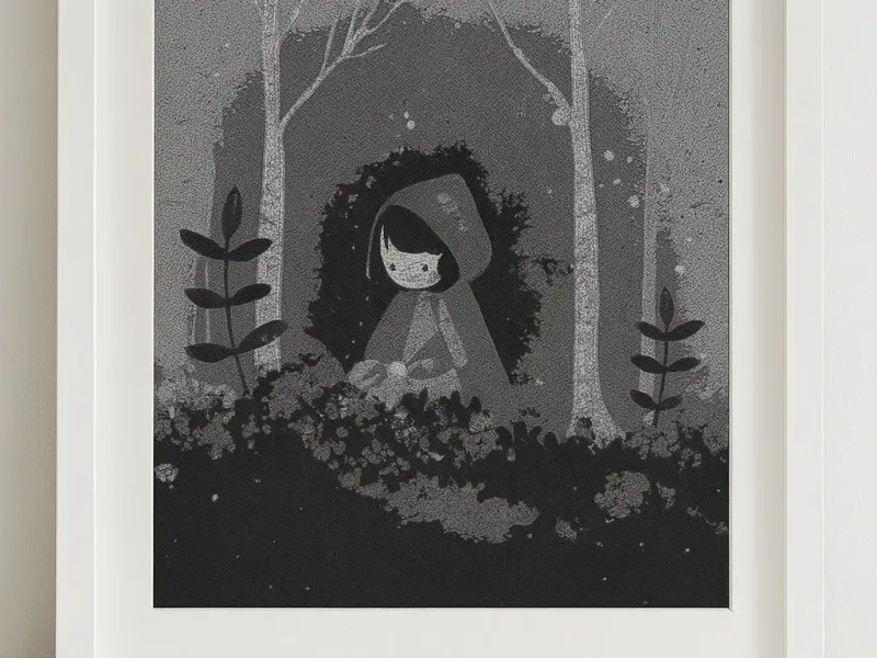 Fairy in the Forest 3D-Art Picture. Print a Phito