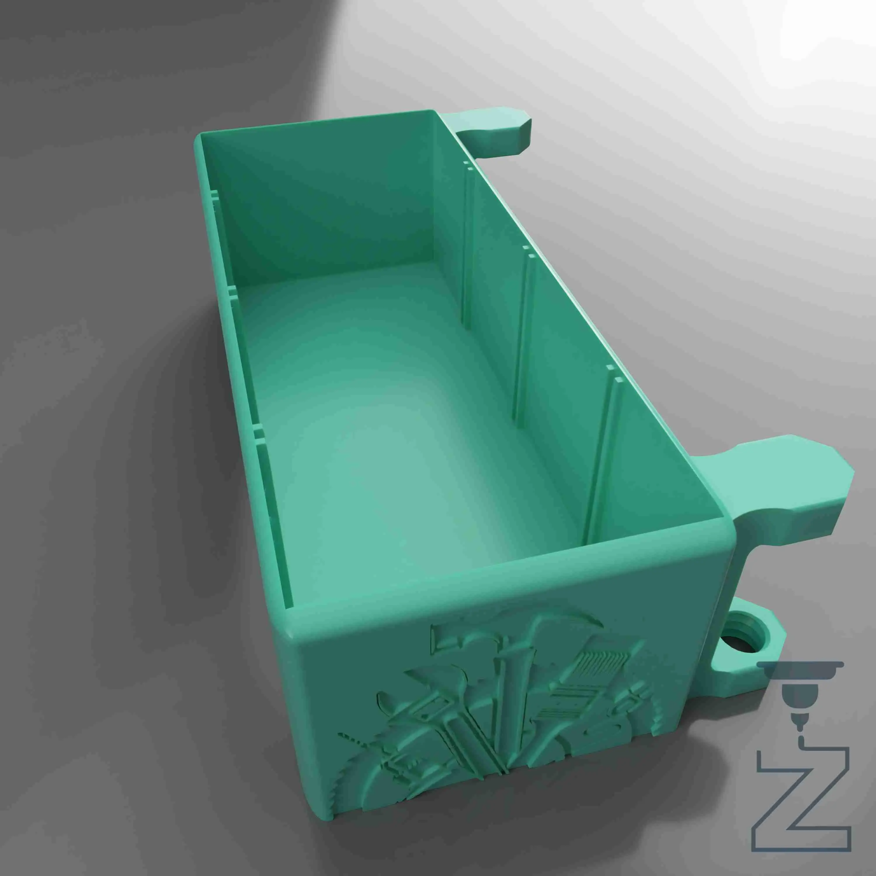 Bits Box - Un conteneur de rangement pratique monté sur le bureau + des séparateurs