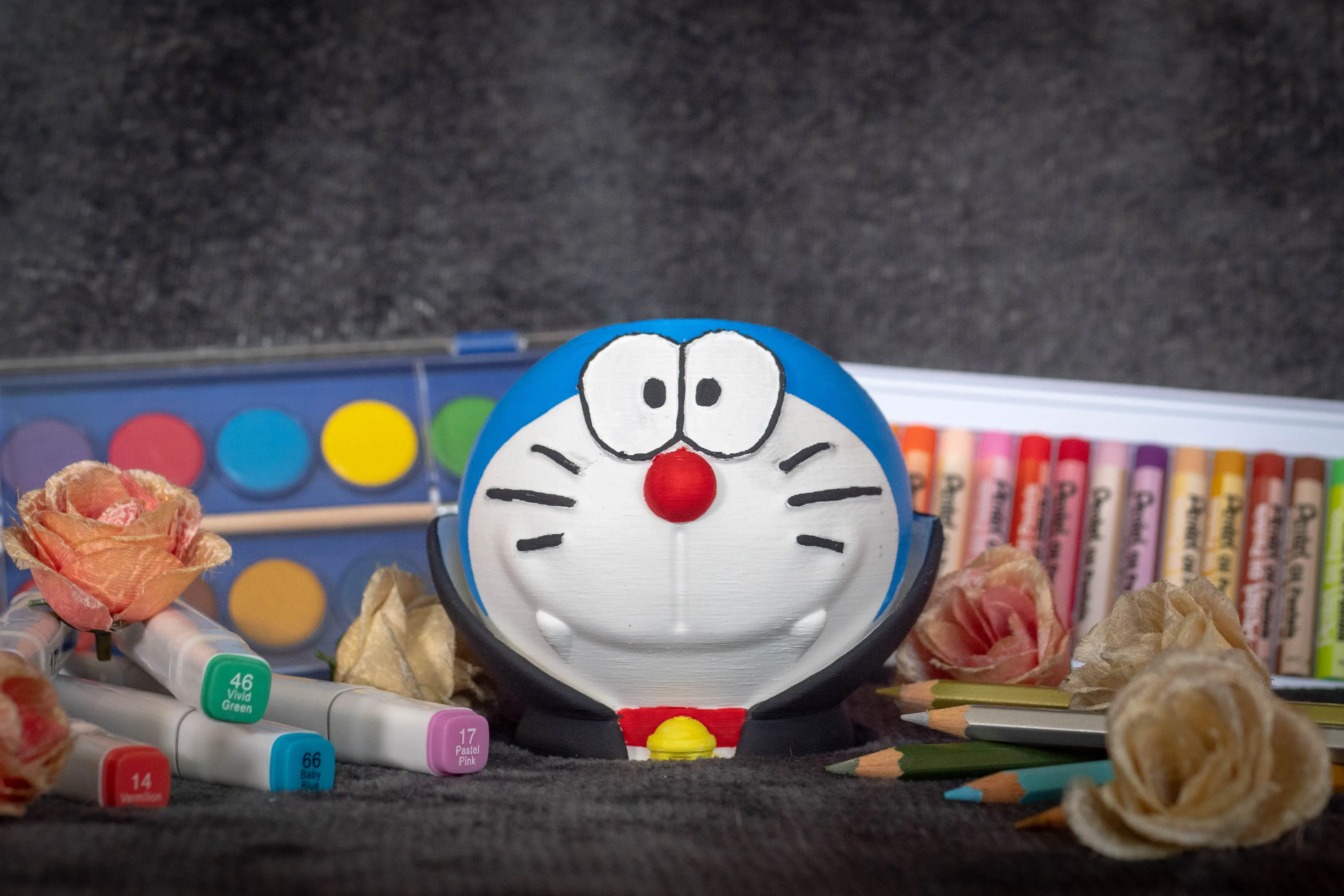 Doraemon Vampire Halloween Basket, Planter & Pencil Holder