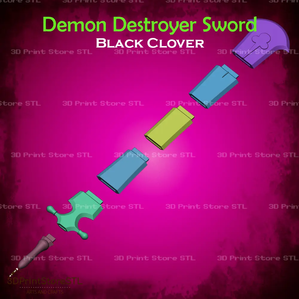 Demon Destroyer Sword Cosplay Black Clover - STL File