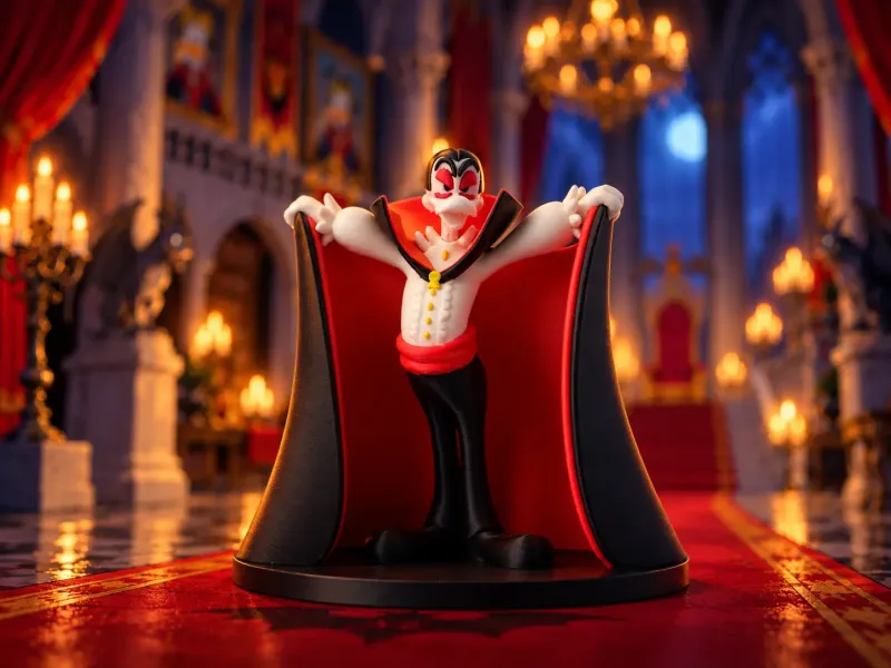 Pato Drácula de Desenho Animado - Estatueta de Vampiro