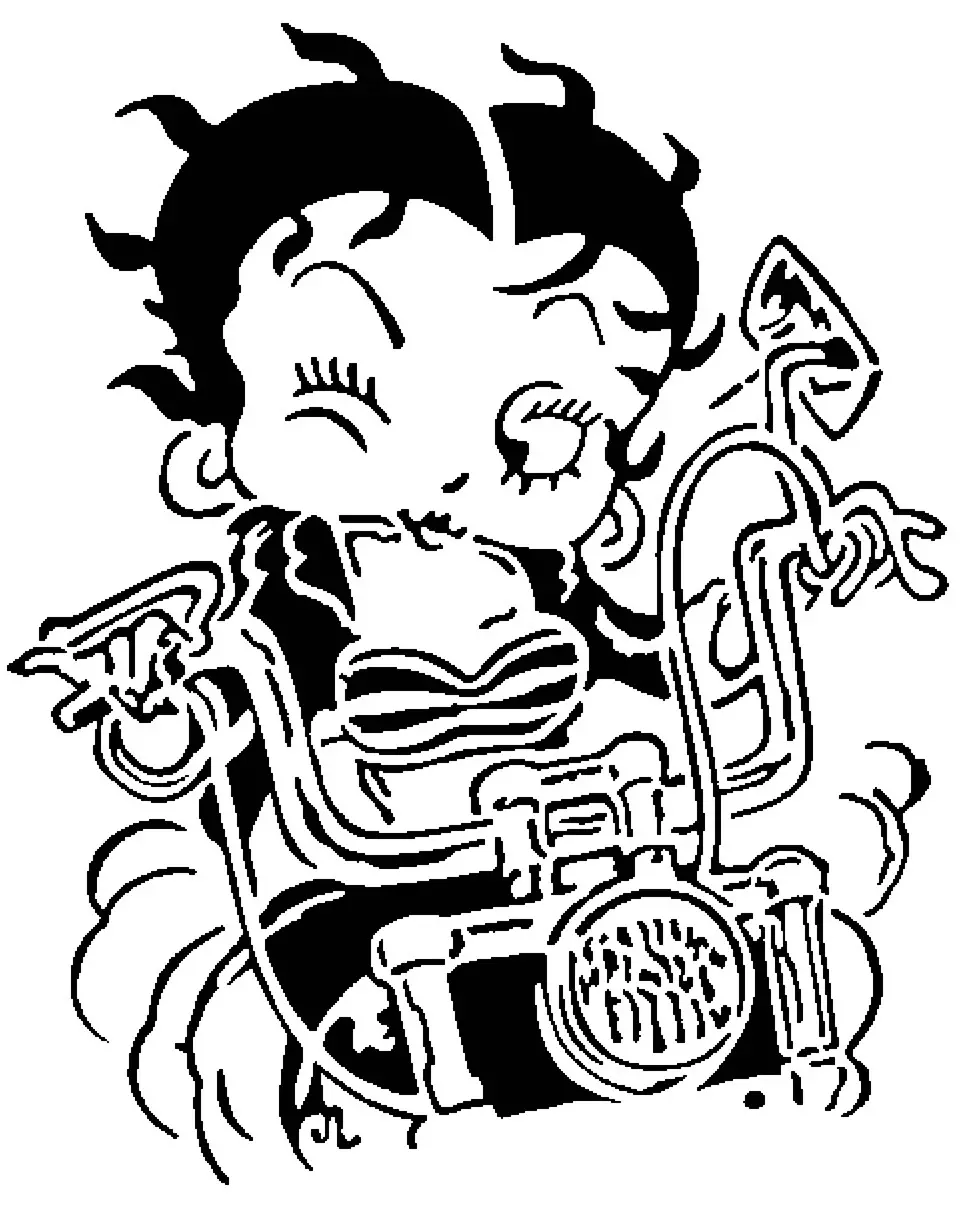 Betty Boop stencil 4
