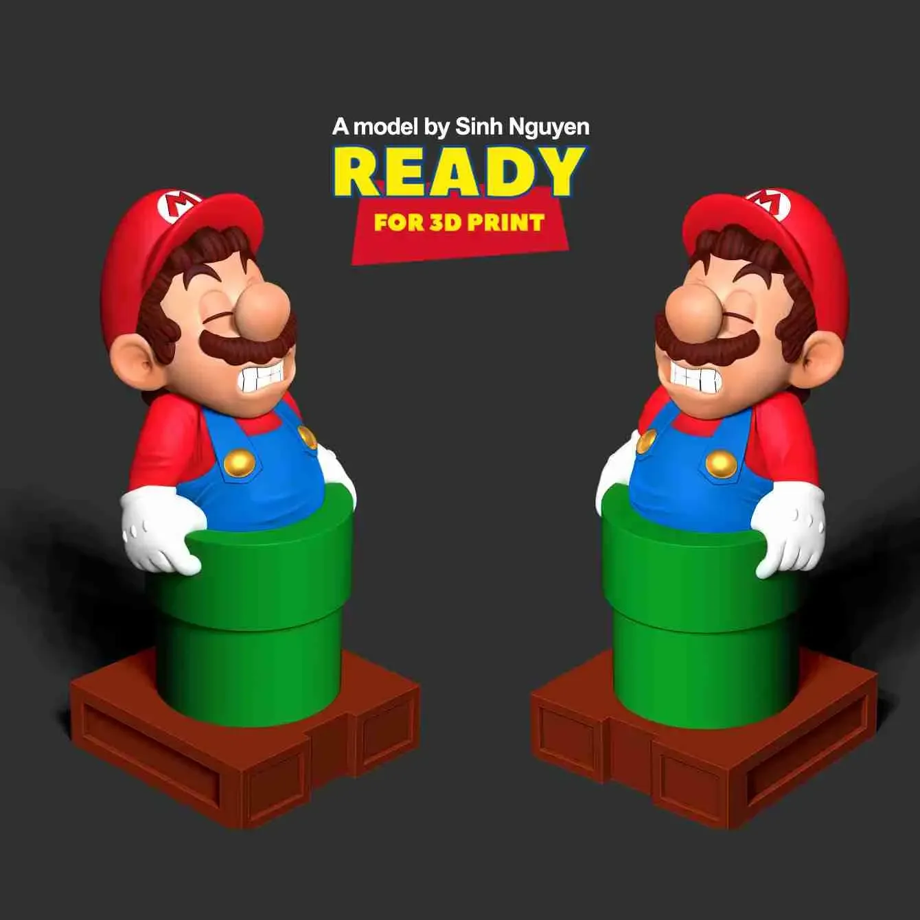 Mario is stuck in a pipe