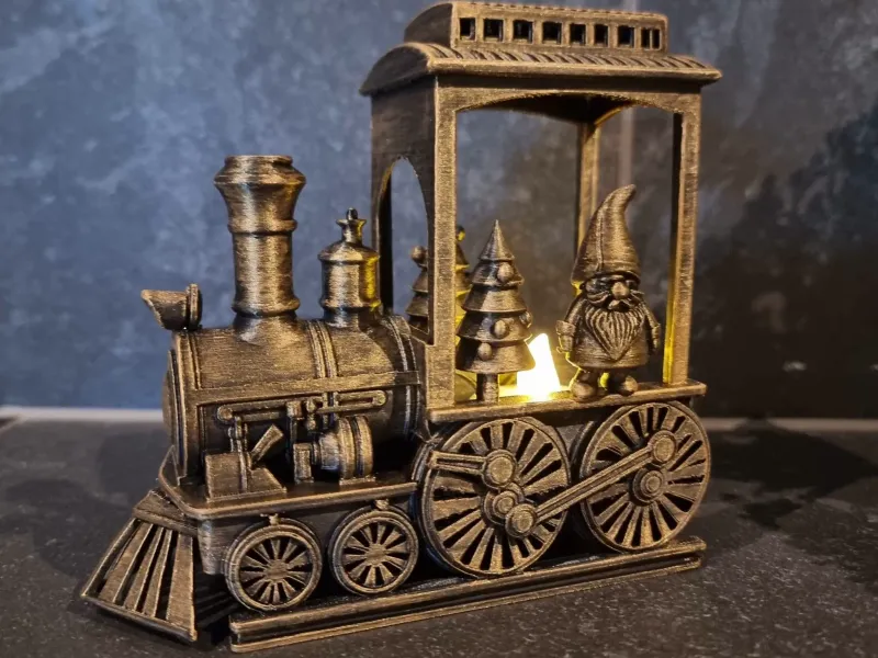 Retro steam locomotive tea led light