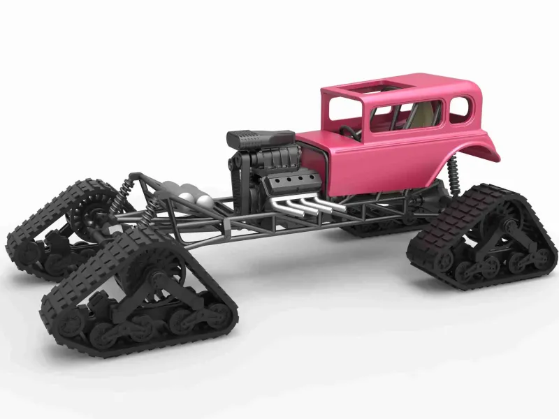 Hot Rod on tracks Scale 1:25