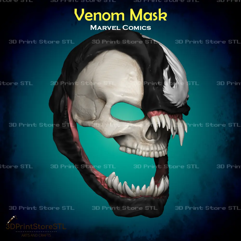 Venom Maske Cosplay Marvel Comics - STL-Datei