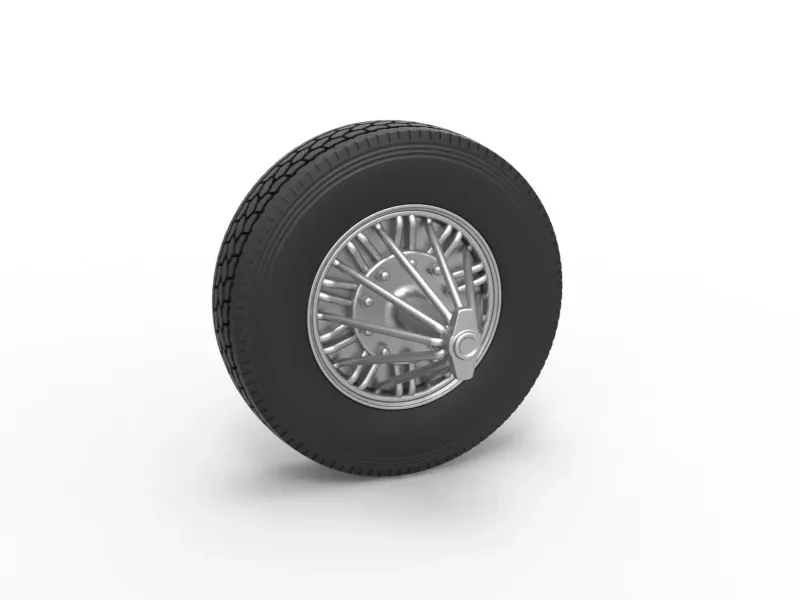 Front custom Slab wheel of semi truck Scale 1:25
