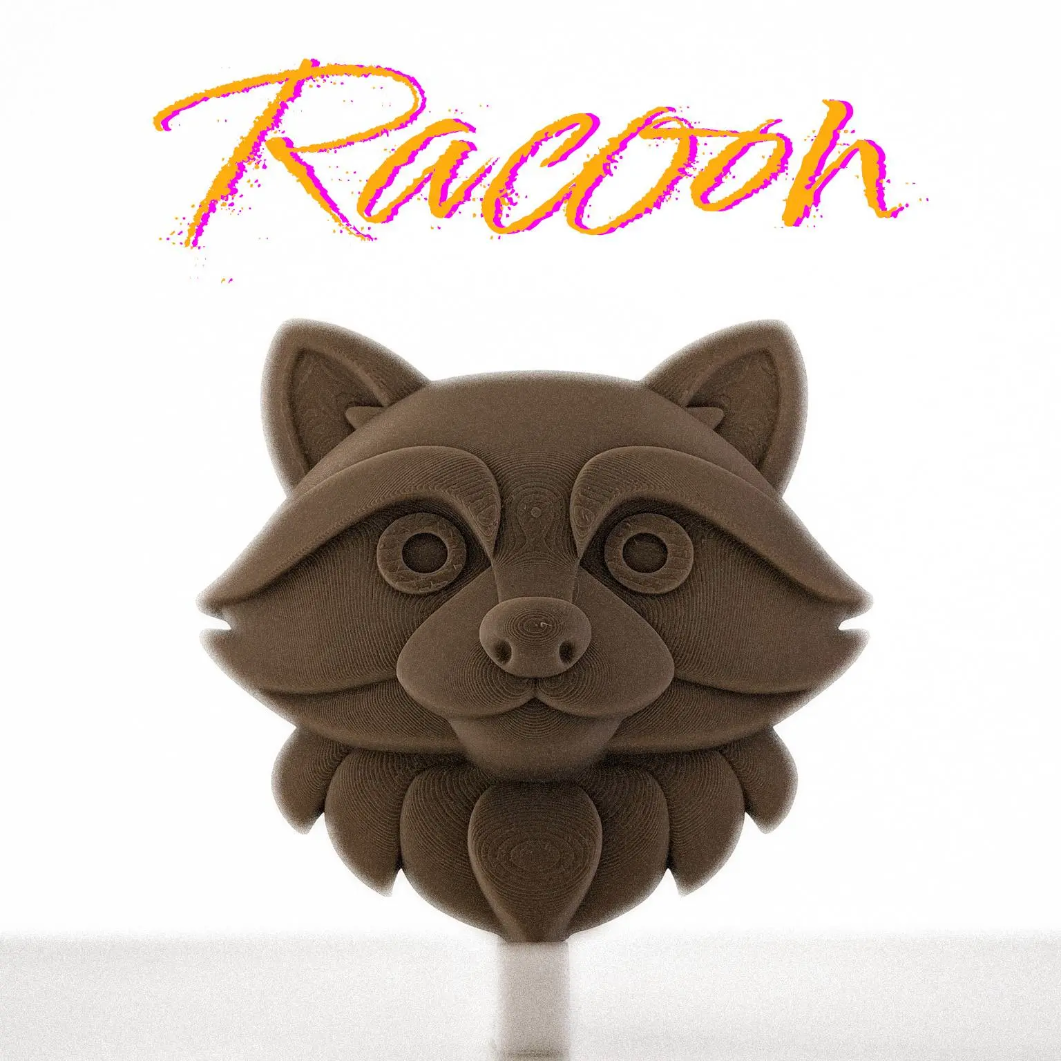Racoon Head - Wall Sculpture