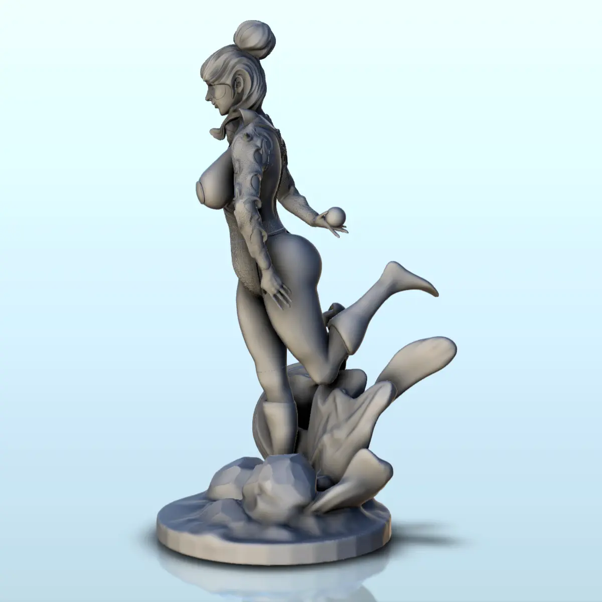 Sexy woman running on the waves (21) - miniatures figure sce