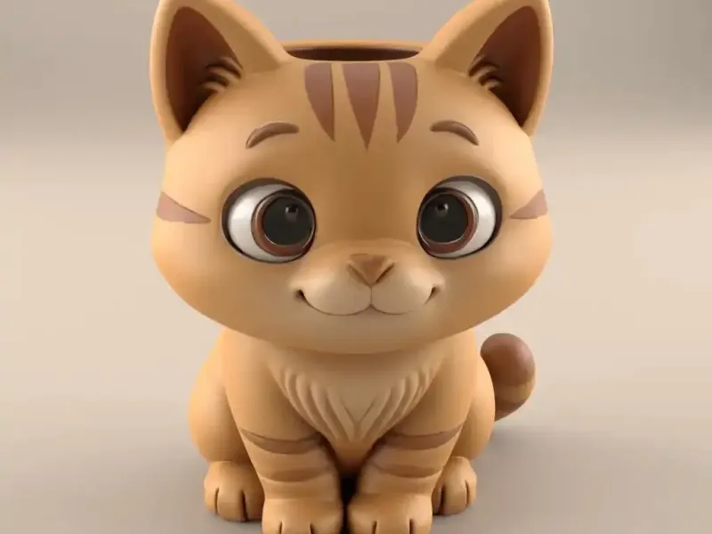 Adorable Cat Planter, Urn, Candy Jar – Cute Candle Holder