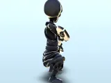 Alien master with double sword and face badges (14) (+ pre-s-2