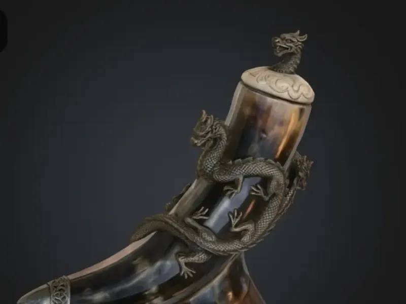dragon drinking horn