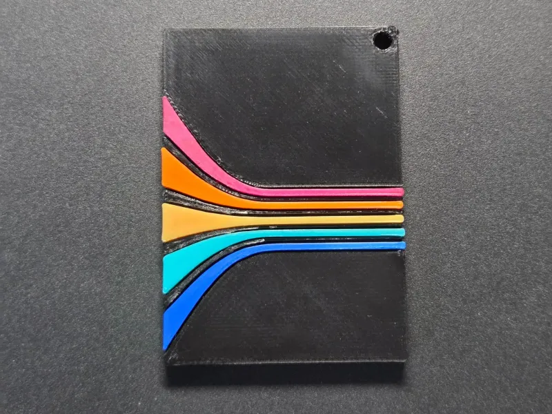 80s Stripes keychain