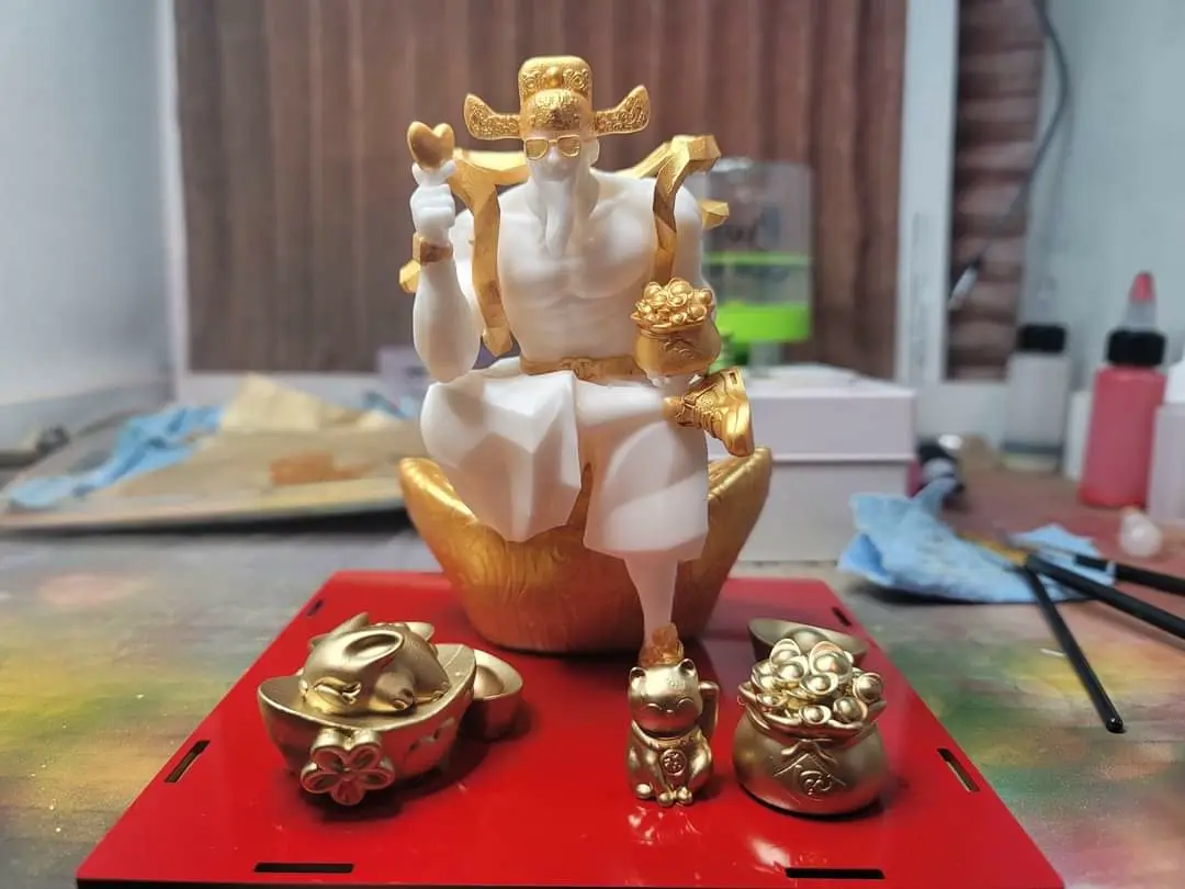 DECOR - CHINESE GOD OF WEALTH STATUE - 3D PRINT