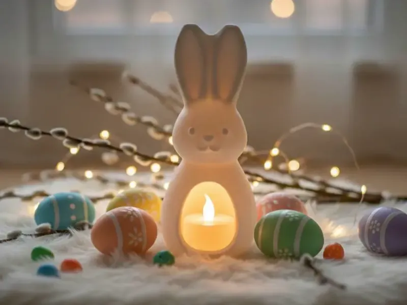 Osterhase mit LED Teelicht Funktion
