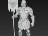 warrior with wolf head banner-5