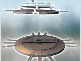 Turntable platform for railway equipment with railway tracks-1