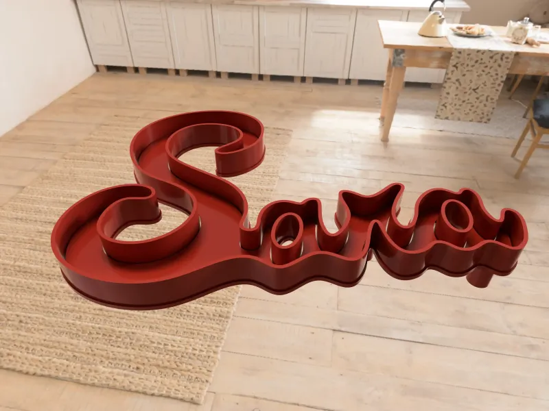 Cookie Cutter + extruder cu numele Sara pentru Ziua Mamei
