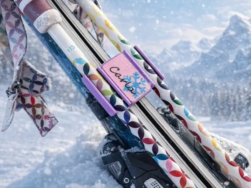 Ski Pole Clip - Updated with Titan Strap Option