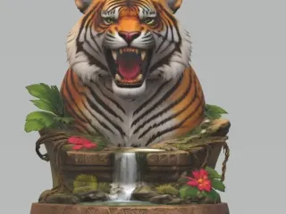 Tiger bust