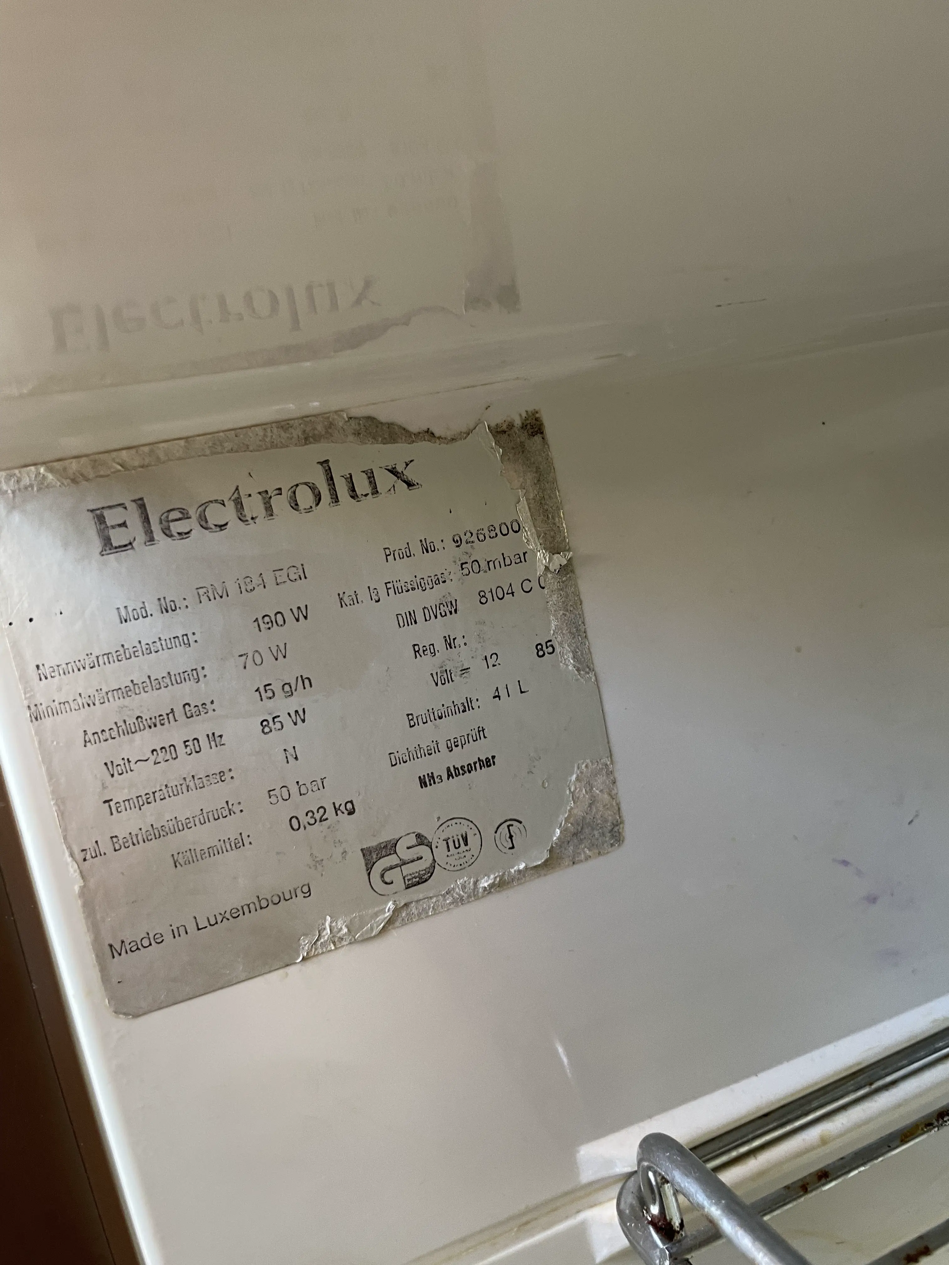 Elektrolux RM 18-1 EGi Fridge Buttons