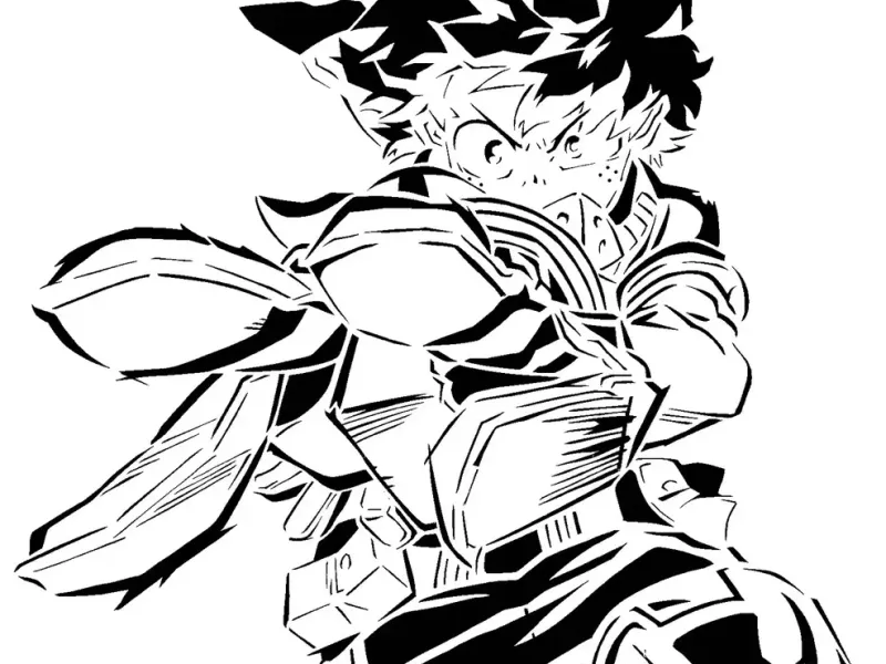 Izuku Midoriya stencil 5